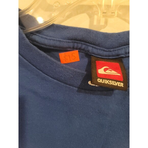 Vintage Early Y2K Quicksilver Blue Surf T-shirt - Picture 8 of 8